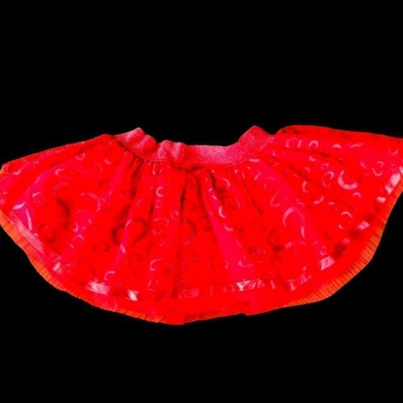 Valentines Day Red Heart Little Giel's Skirt Size 12 Months by Love Being Me - Picture 2 of 7